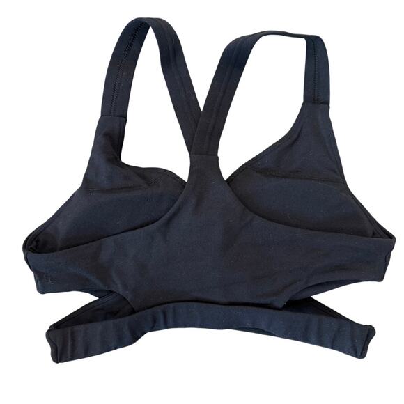Halara Low Support Crossover Hem Cut Out Racerback Yoga Pilates Sports Bra Blk S - Picture 4 of 7